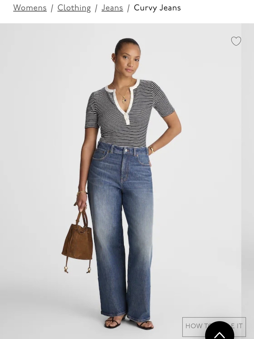 Madewell The Curvy Perfect Vintage Wide-Leg Jean Harvey Wash Size 28